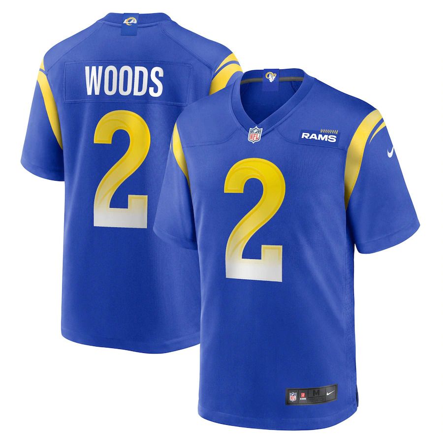 Men Los Angeles Rams 2 Robert Woods Nike Royal Player Game NFL Jersey